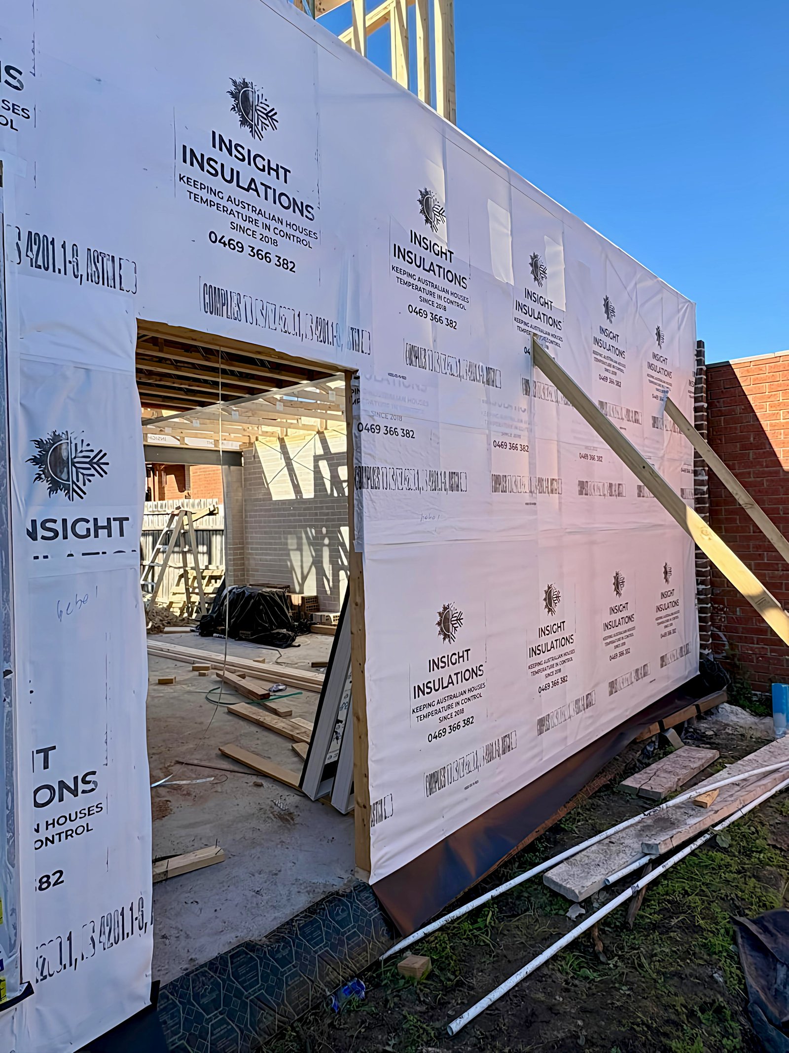 Insight Insulations building wrap work on a Victoria property